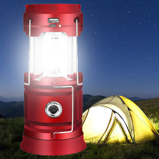 Aougo - Portable led Camping Lantern - Ultra Bright usb Rechargeable Solar Lantern Battery Powered Torch Light, for Camping, Hiking, Shed During