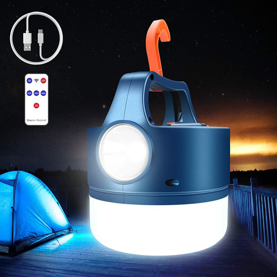 Aougo - usb or Solar Rechargeable led Lantern Camping Light 2400mAh Torch 5 Modes Waterproof Portable Hanging for Camping, Reading, diy, Emergency,