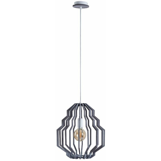 Keter Rufo Wire Frame Pendant Ceiling Light Grey, 35.5cm, 1x E27