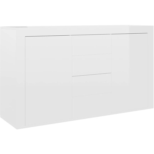 Sideboard High Gloss White 120x36x69 cm Engineered Wood Vidaxl White