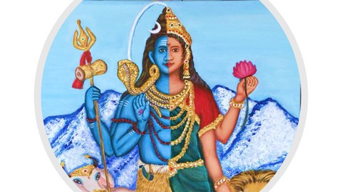 Learn Ardhanareeshwarar oil painting 80x60cm professional