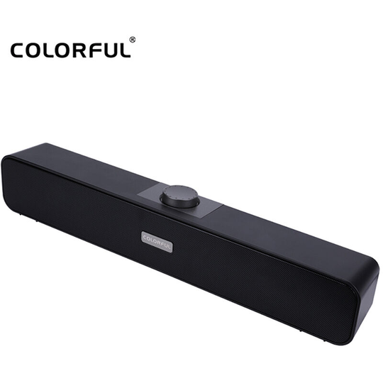 CSP-5201 usb Wired Speaker Desktop Multimedia Speaker HiFi Sound Quality Independent Volume Adjust Knob Plug and Play - Colorful