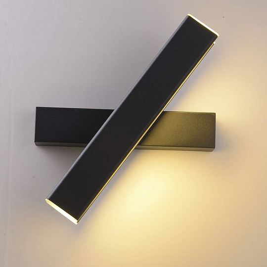 Aougo - 12W led Wall Sconce White Lamp Creative Design Indoor Light Fixture Almost 360 Degree Rotation Wall Lamp for Bedroom Living Room Office