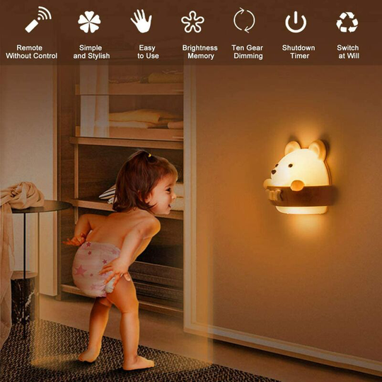 Aougo - Baby Night Light, Bedroom Night Light Lamp, Child Portable Night Light, Portable usb Charging Night Lamp Yellow Light for Reading, Sleeping