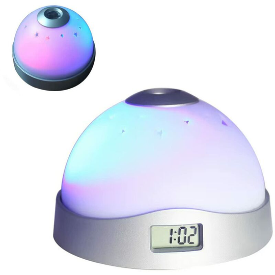 Heguyey - Ceiling Projector Alarm Clock, Ambient Light Projection Alarm Clock, Simple and Convenient Ceiling Projection Alarm Clock, Digital Clock,