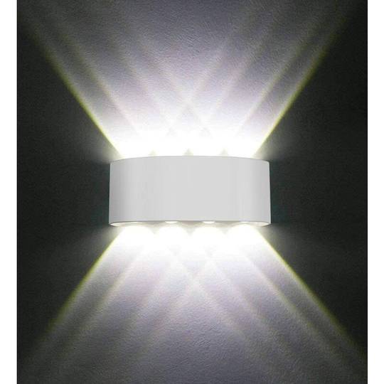 Aougo - Modern led Wall Light 8W Warm White 3000k Aluminum for Living Room Bedroom Corridor Staircase Kitchen Dining Room (Cool White-8w) [Energy