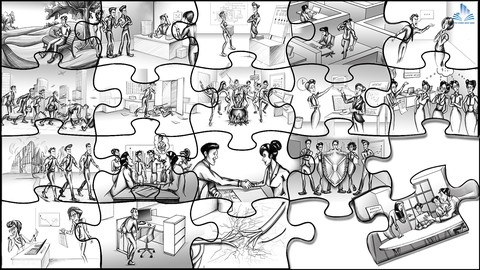 Workplace bullying. Animated stories with descriptions.