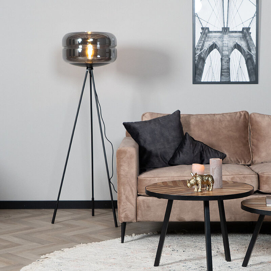 Furnwise - Tripod Floor Lamp Jody Black - Black