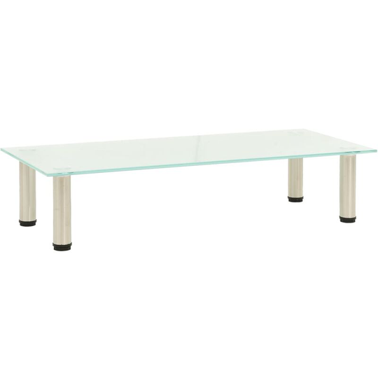 Tv Stand Frosted 80x35x17 cm Tempered Glass Vidaxl Transparent