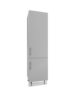 Manor Interiors Genoa Light Grey Tall Fridge Freezer Housing 600Mm (Right Hand Hinged)