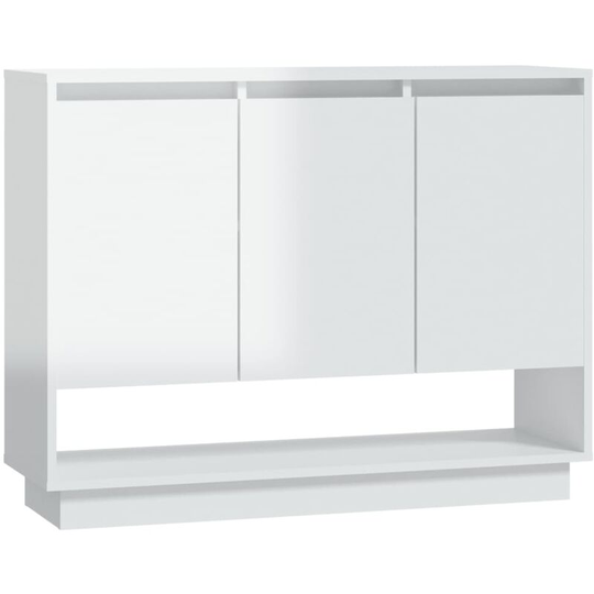 Sideboard High Gloss White 97x31x75 cm Engineered Wood Vidaxl White