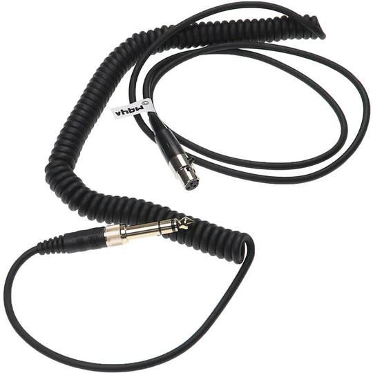 Vhbw - Audio aux Cable compatible with akg K240 mk ii, K141 mk ii, K171 mk ii Headphones - Audio Cable, 3.5 mm Jack, 100 - 300 cm Black
