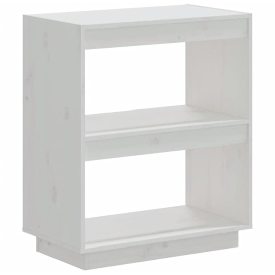 Book Cabinet White 60x35x71 cm Solid Wood Pine Vidaxl White