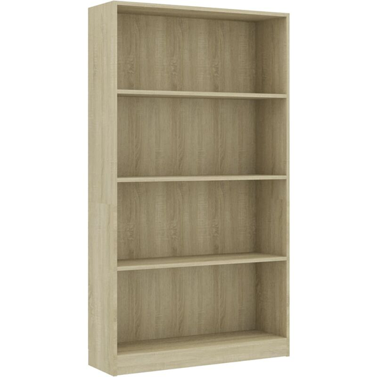 Vidaxl - 4-Tier Book Cabinet Sonoma Oak 80x24x142 cm Engineered Wood Brown