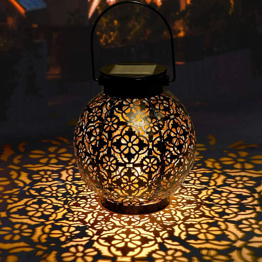 Aougo - led Solar Garden Lantern Decorative Outdoor Solar Lantern Waterproof IP44 Outdoor Solar Lights Lantern Cordless Lamp Rechargeable