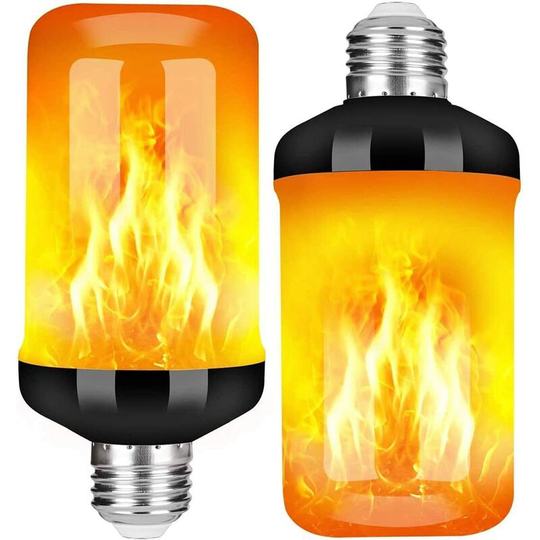 Aougo - E27 Flame Light Bulb, 5W led Flame Effect Light Bulb with 4 Light Modes, Indoor Outdoor Decorative Light Bulbs for Christmas, Gardens Wedding