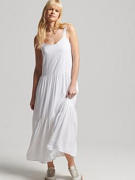 Superdry Studios Woven Maxi - White, White, Size 8, Women