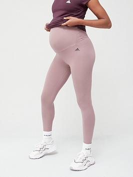 adidas Essentials Maternity Leggings - Light Red, Light Red, Size L, Women