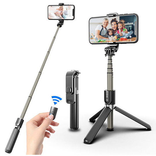Sun Flowergb - 1 pcs 32' Professional Selfie Stick Tripod, Lightweight, Bluetooth Remote Control, Portable All in One, Compatible with iPhone and