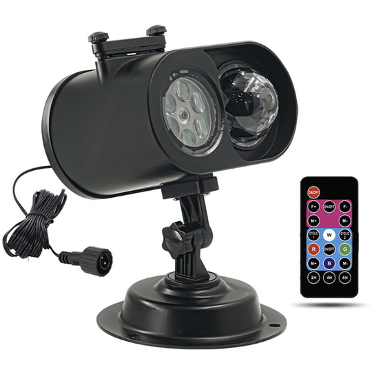 Led Christmas Projector Lights 2-in-1 Ocean Wave Projector 12 Slides 12 Colors Remote Control Indoor Outdoor Waterproof Holiday Light