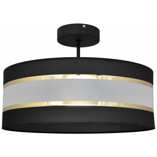 Helam Helen Cylindrical Ceiling Light Black, Gold 40cm