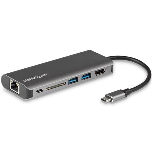 StarTech.com USB C Multiport Adapter - Portable USB-C Dock to 4K HDMI 2-pt USB 3.0 Hub SD/SDHC GbE 60W PD Pass-Through - USB Type-C/Thunderbolt 3 - NEW VERSION AVAILABLE DKT30CSDHPD3