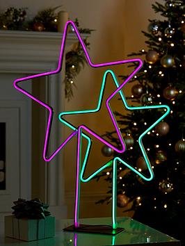 Duo Neon Star Room Light Christmas Decoration