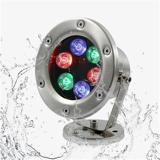 Aougo - led Swimming Pool Spotlight 12V IP68 Waterproof Swimming Pool Spotlight High Brightness Stainless Steel Complete Pond Lighting Used for