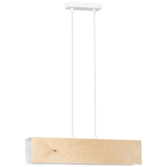 Emibig Lighting - Emibig Carlo White Bar Pendant Ceiling Light 2x E27