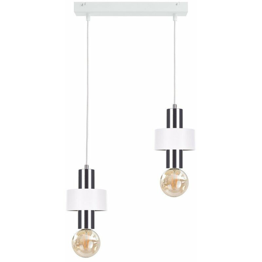 Keter Unica Bar Pendant Ceiling Light White, Silver, 50cm, 2x E27