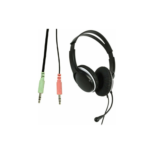 Loops - 3.5mm Stereo Headset Headphones Volume Control Microphone Mic voip Skype MP3