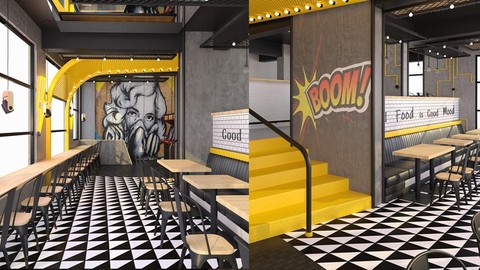 Interior Design Process of a Cafe/Restaurant