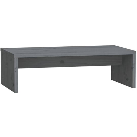 Monitor Stand Grey 50x27x15 cm Solid Wood Pine Vidaxl Grey