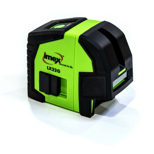 LX22G Self-Levelling Crossline Green Beam Laser Level with Plumb Spot & Tripod - Imex