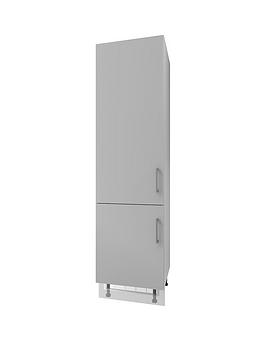 Manor Interiors Genoa Light Grey Tall Fridge Freezer Housing 600Mm (Left Hand Hinged)