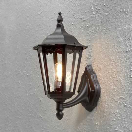 Konstsmide Firenze Outdoor Classic Large Lantern Up Light Matt Black, IP43
