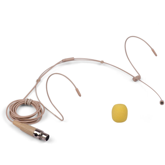Asupermall - Lightweight Headworn Headset Microphone Condenser Mic 4-pin Mini xlr Plug for Wireless Bodypack Transmitter,4-pin xlr - 4-pin xlr