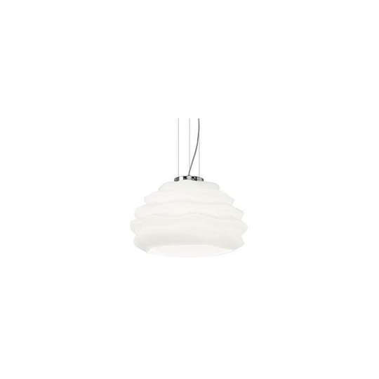 Ideal Lux Lighting - Ideal Lux Karma - 1 Light Dome Ceiling Pendant White, E27