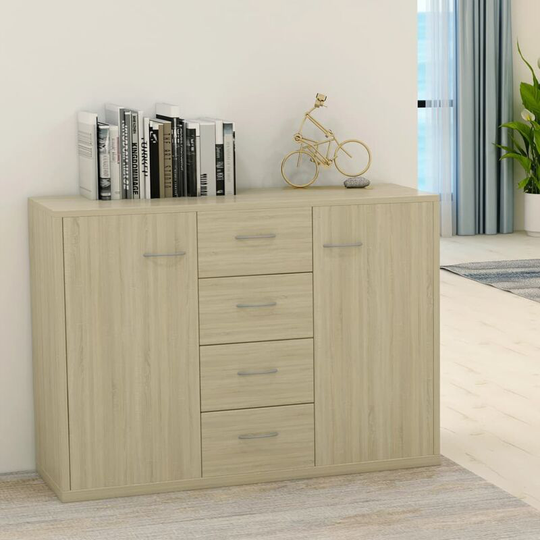 Sideboard Sonoma Oak 88x30x65 cm Chipboard