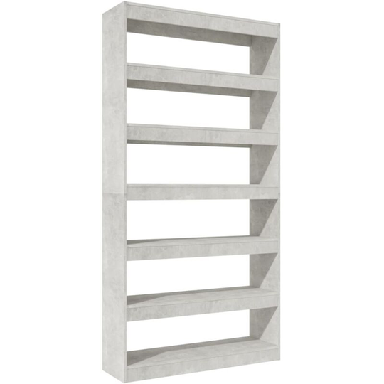 Book Cabinet/Room Divider Concrete Grey 100x30x198 cm Engineered wood vidaXL - Grey