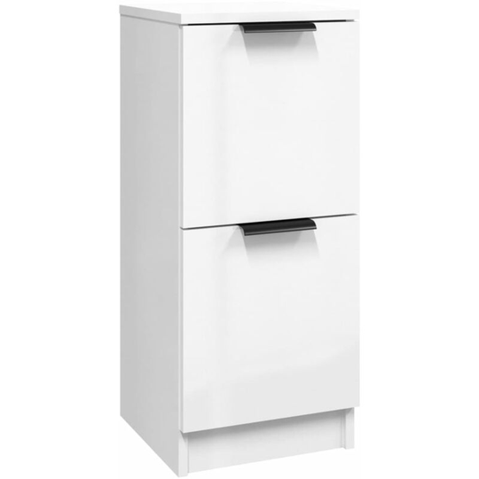 Sideboard High Gloss White 30x30x70 cm Engineered Wood Vidaxl White