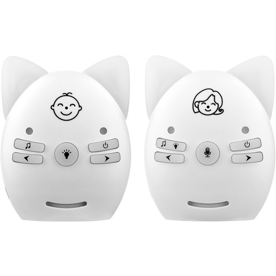 Asupermall - Wireless Audio Baby Monitor Max. 300M Transmission Range with Night light Music Built-in Microphone Speaker Two-Way Talk Audio Mnitoring