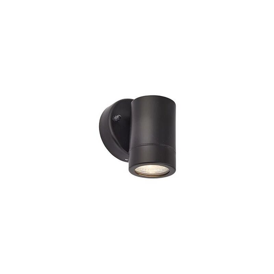Saxby Palin - 1 Light Outdoor Wall Light Matt Black, Glass IP44, GU10