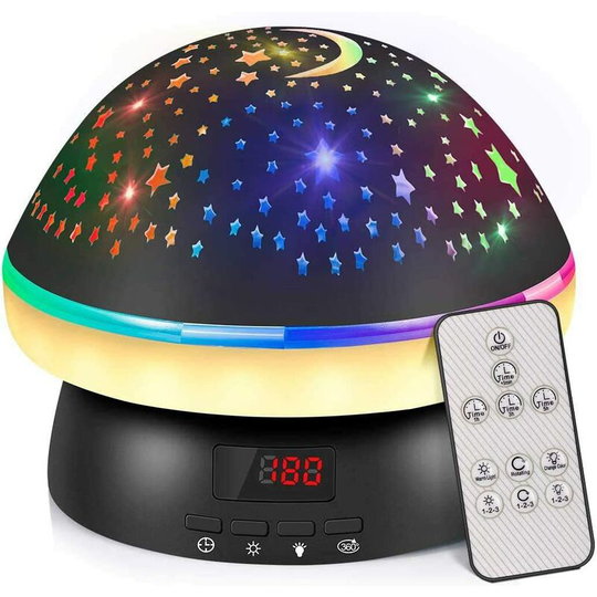 Aougo - Birthday Gifts for Boys and Girls Ages 3-8, Star Projector Rotating Timer with Remote Control for Kids Ages 4-9, Christmas Gifts for Boys and
