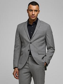 Jack & Jones Solaris Suit Jacket - Light Grey Melange, Light Grey Melange, Size 42, Men