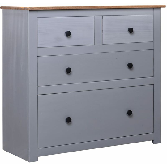 Sideboard Grey 80x40x83 cm Pinewood Panama Range - Grey