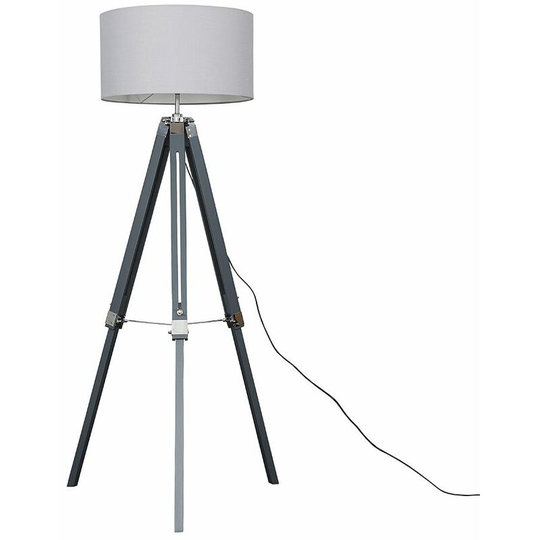 Minisun - Tripod Floor Lamp in Grey - Add led Bulb