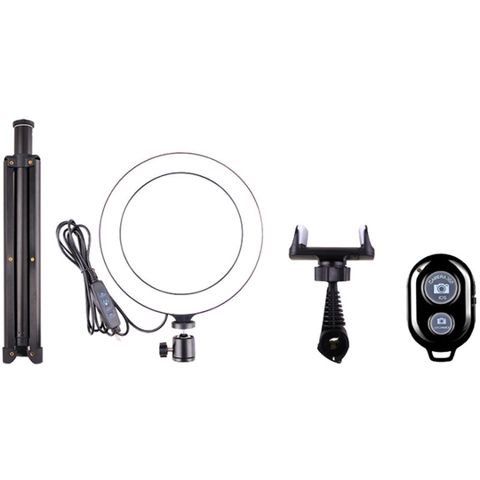 Tripod Phone Selfie Stick Live Bracket USB Round Fill Light Lamp Complementary Light Set
