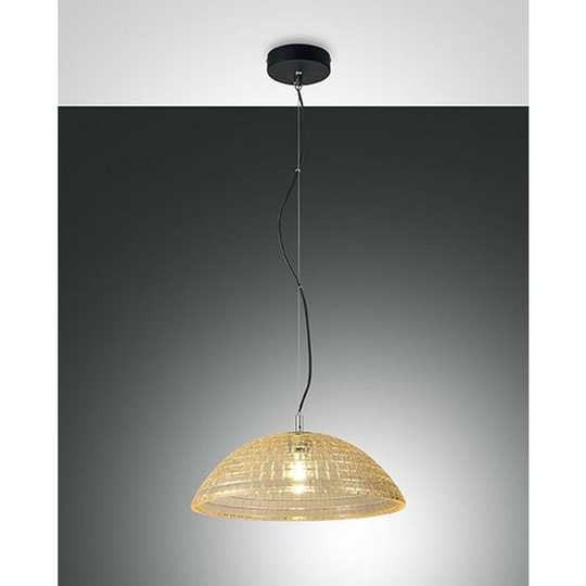 Fabas Luce Diamond Dome Pendant Ceiling Lights Amber Glass, E27