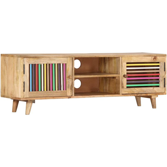 Hommoo - tv Cabinet 120x30x40 cm Solid Mango Wood VD14658